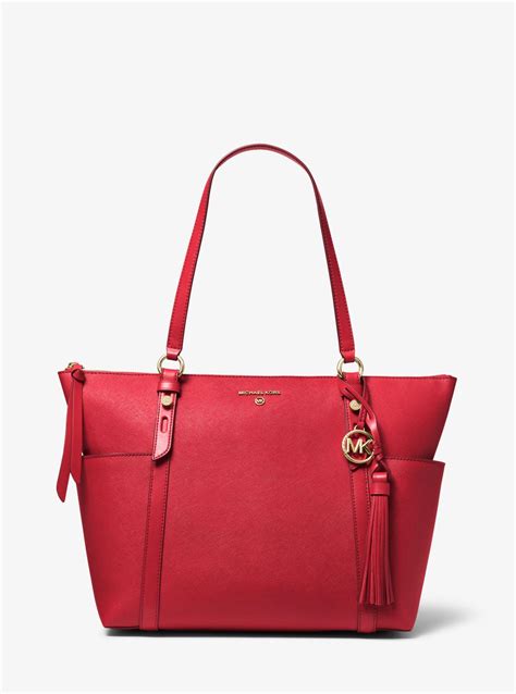 michael kors sullivan large top-zip tote|sullivan large saffiano leather tote.